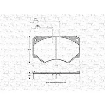 Тормозные колодки, дисковые, комплект MAGNETI MARELLI BP0126 210 06 363702160126 1036308 изображение 0