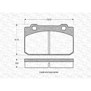 Тормозные колодки, дисковые, комплект MAGNETI MARELLI 1036319 209 44 21098 363702160157 изображение 0