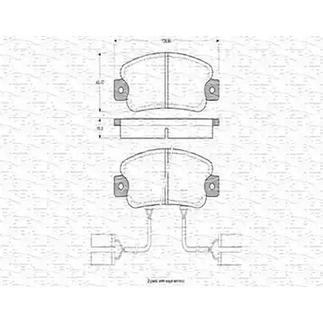 Тормозные колодки, дисковые, комплект MAGNETI MARELLI 21 131 21132 363702160172 1036327 изображение 0