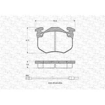 Тормозные колодки, дисковые, комплект MAGNETI MARELLI 20635 363702160219 1036353 20 634 изображение 0