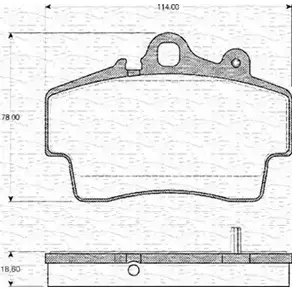 Тормозные колодки, дисковые, комплект MAGNETI MARELLI 21 937 BP0380 1036438 363702160380 изображение 0