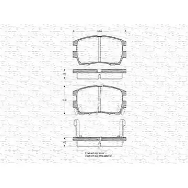 Тормозные колодки, дисковые, комплект MAGNETI MARELLI 21841 1036505 2184 0 363702160569