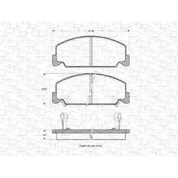 Тормозные колодки, дисковые, комплект MAGNETI MARELLI 2133 0 363702160904 1036647 21331 изображение 0