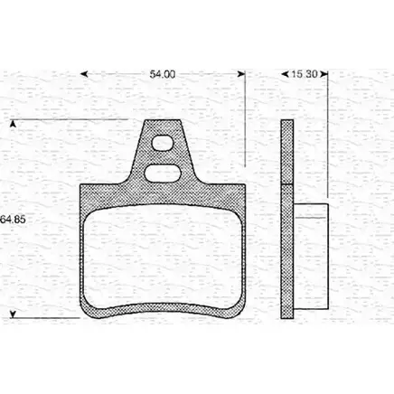 Тормозные колодки, дисковые, комплект MAGNETI MARELLI 363702161066 2 0162 1036730 BP1066 изображение 0