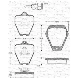 Тормозные колодки, дисковые, комплект MAGNETI MARELLI 1036740 S5RIGP 363702161080 BP108 0 изображение 0