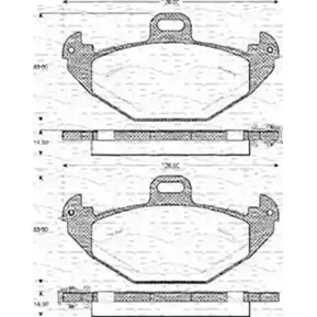 Тормозные колодки, дисковые, комплект MAGNETI MARELLI 21965 363702161086 1036745 2 1964 изображение 0