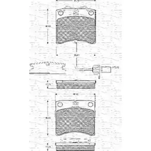 Тормозные колодки, дисковые, комплект MAGNETI MARELLI BP 1092 8L6FZX 1036748 363702161092 изображение 0