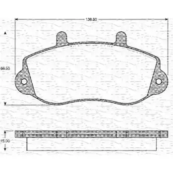 Тормозные колодки, дисковые, комплект MAGNETI MARELLI BP 1101 1036756 363702161101 QJ60UO5 изображение 0