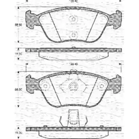 Тормозные колодки, дисковые, комплект MAGNETI MARELLI 363702161117 1036770 INN4KD1 BP11 17 изображение 0