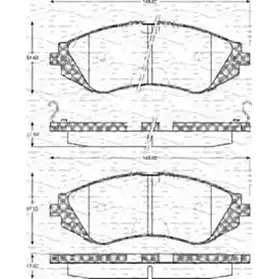 Тормозные колодки, дисковые, комплект MAGNETI MARELLI 1036777 23236 363702161128 232 34