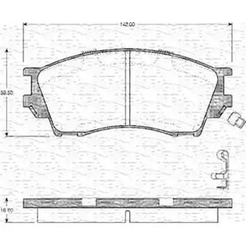 Тормозные колодки, дисковые, комплект MAGNETI MARELLI BP1146 1036793 21 571 363702161146 изображение 0