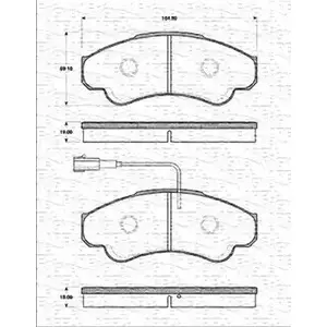 Тормозные колодки, дисковые, комплект MAGNETI MARELLI HISKF29 363702161240 1036873 BP1 240
