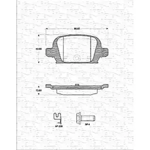 Тормозные колодки, дисковые, комплект MAGNETI MARELLI 363702161272 A484A5I BP127 2 1036900 изображение 0