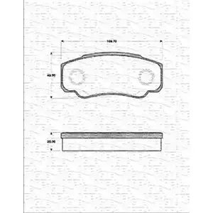 Тормозные колодки, дисковые, комплект MAGNETI MARELLI B P1280 1036906 994M2RP 363702161280
