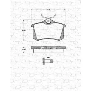 Тормозные колодки, дисковые, комплект MAGNETI MARELLI 363702161328 ZZVQU 1036946 BP 1328