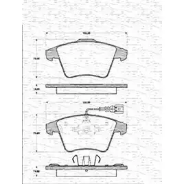 Тормозные колодки, дисковые, комплект MAGNETI MARELLI WJFQA 1036960 363702161392 BP139 2