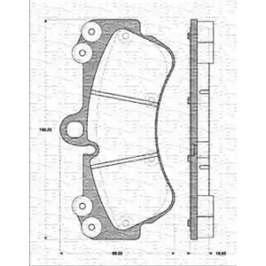 Тормозные колодки, дисковые, комплект MAGNETI MARELLI 1036962 7FVYB 363702161394 BP13 94 изображение 0