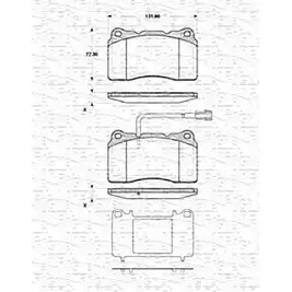 Тормозные колодки, дисковые, комплект MAGNETI MARELLI BP14 33 HI555Y 1036986 363702161433 изображение 0