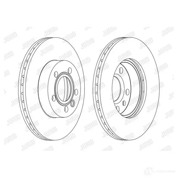 Тормозной диск JURID 562080JC 562080 J 568977 562080jc изображение 1