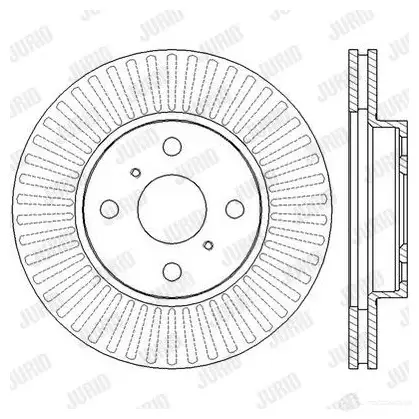 Тормозной диск JURID 56245 5 569615 562455J 562455j изображение 0