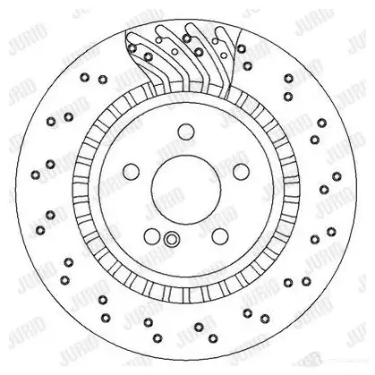 Тормозной диск JURID 569515 562400JC 5624 00J 562400jc изображение 0