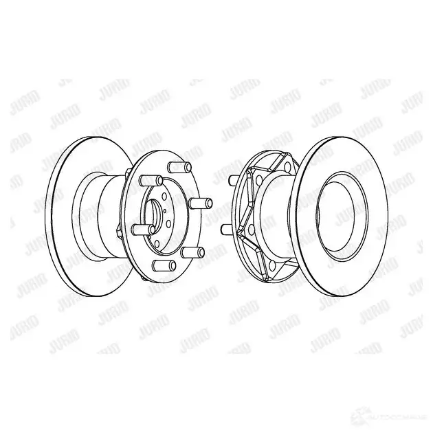 Тормозной диск JURID 568560 56161 2 561612J 561612j изображение 0