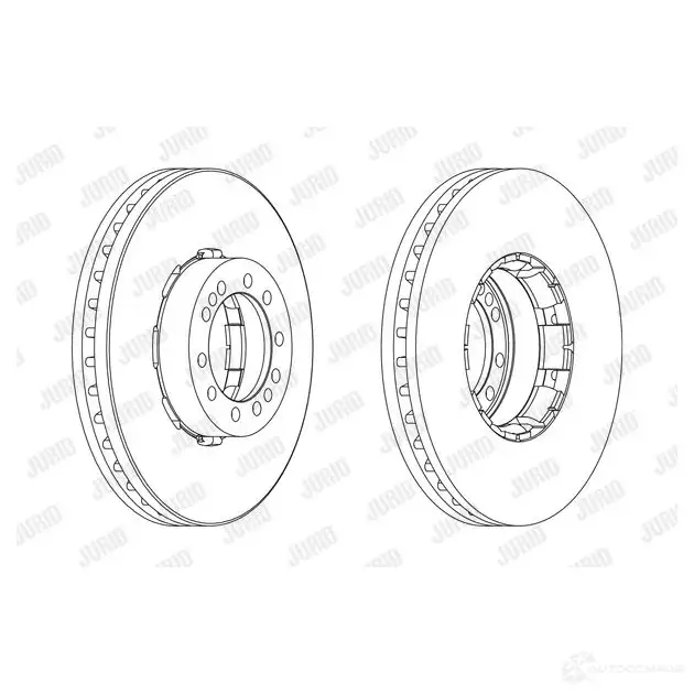 Тормозной диск JURID 8SBC8OT 567958j 5679 58J 570267 изображение 0