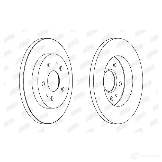 Тормозной диск JURID 56229 1 562291j 569346 562291J изображение 1