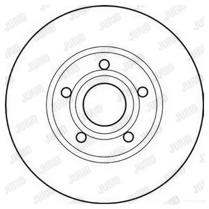 Тормозной диск JURID 5 61547 568483 561547j 561547J изображение 0