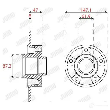 Тормозной диск JURID 563317jc1 PYH 8MX 1438340075 - Изображение 1