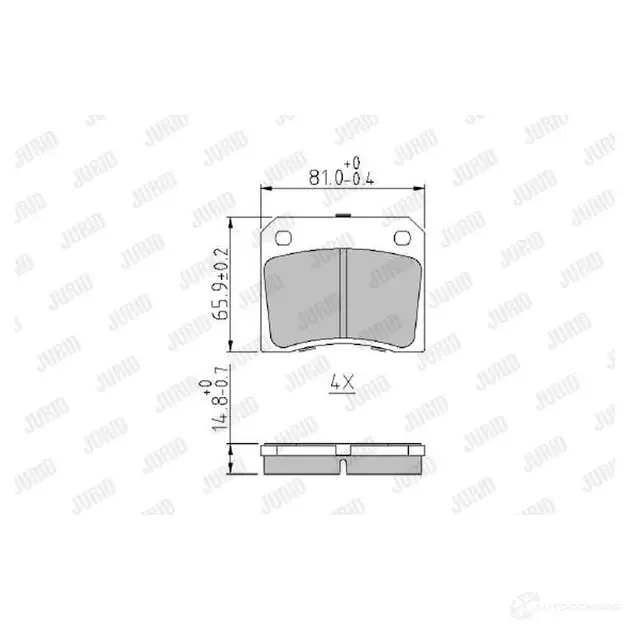 Тормозные колодки, комплект JURID 571532j 57153 2 SQ4G1 570760 изображение 0