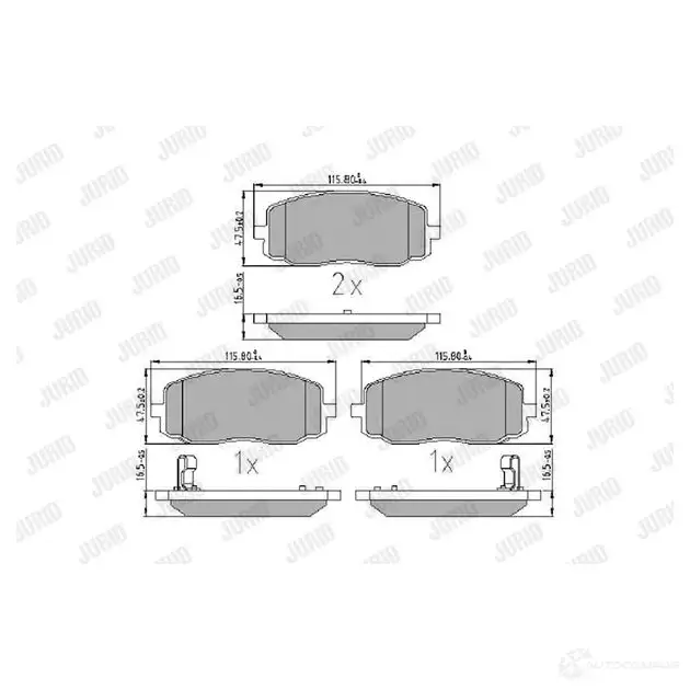 Тормозные колодки, комплект JURID 571408 24410 572526j 242 75
