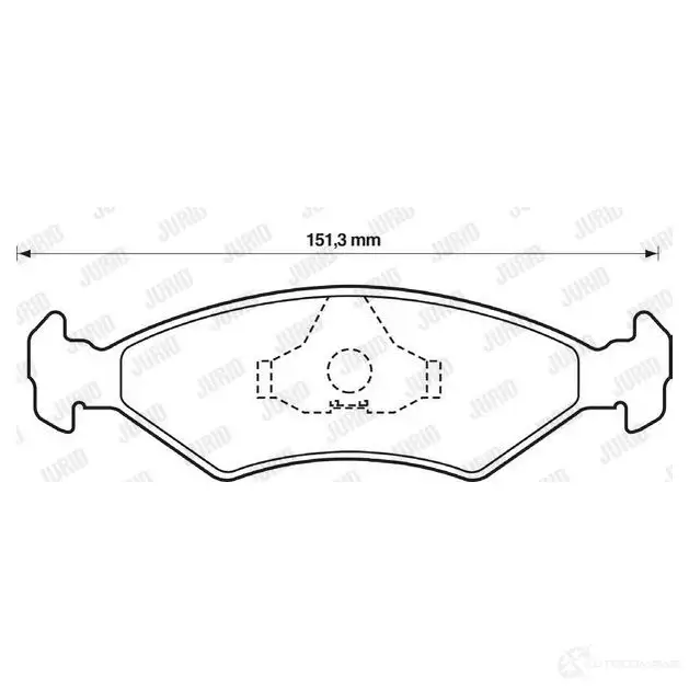 Тормозные колодки, комплект JURID 570952 571914j 571914 207 53 - Изображение 1