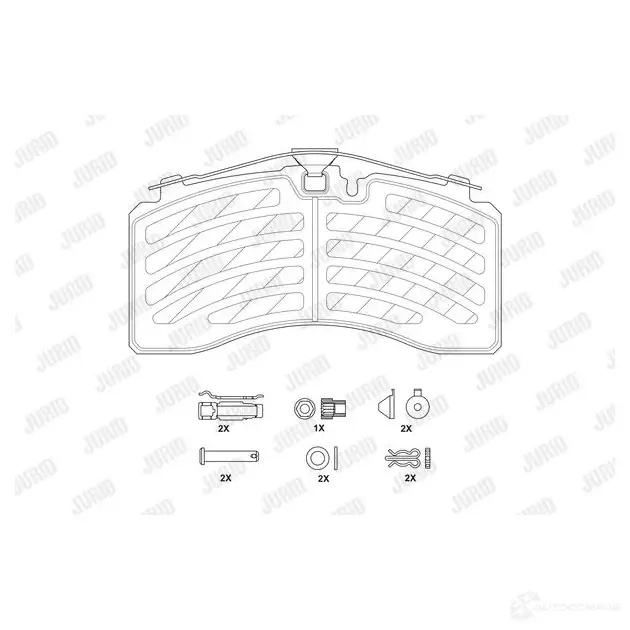 Тормозные колодки, комплект JURID 2915 8 29257 1193603596 2925705390 изображение 0