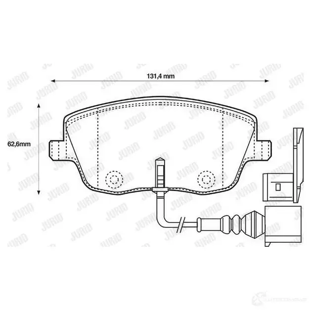 Тормозные колодки, комплект JURID 573101j 571688 23 581 573101 - Изображение 1