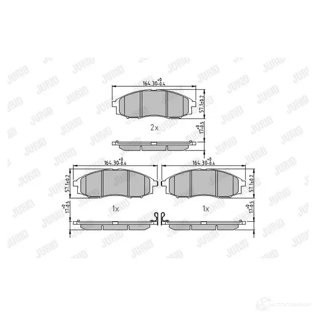 Тормозные колодки, комплект JURID 572551j 571432 572551 2 3970 - Изображение 1