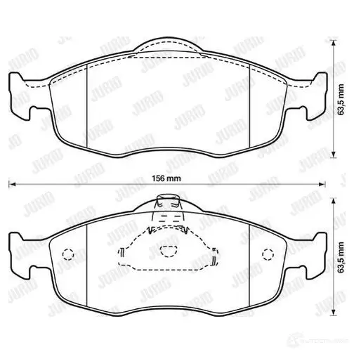 Тормозные колодки, комплект JURID 571832 571832j 570854 21 396 изображение 0