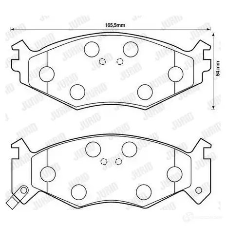 Тормозные колодки, комплект JURID 571514j 2181 5 570730 571514