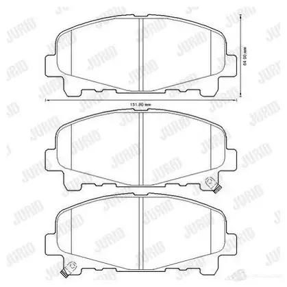 Тормозные колодки, комплект JURID 572635jc 6 FW470 3306437220552 571530 - Изображение 1