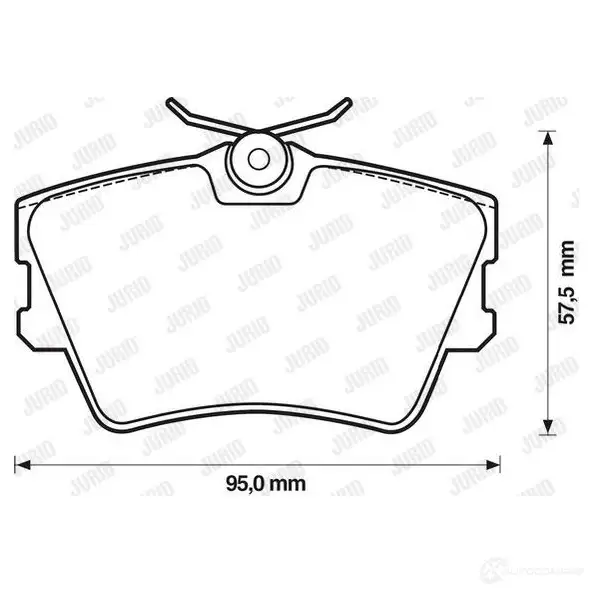 Тормозные колодки, комплект JURID 5718 75 571875j 570899 7EK1ADI изображение 0