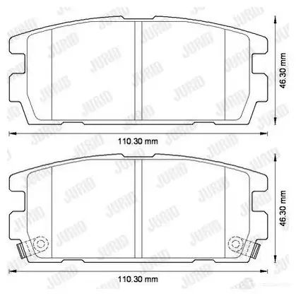 Тормозные колодки, комплект JURID 572581j 23 813 24201 571465 изображение 1