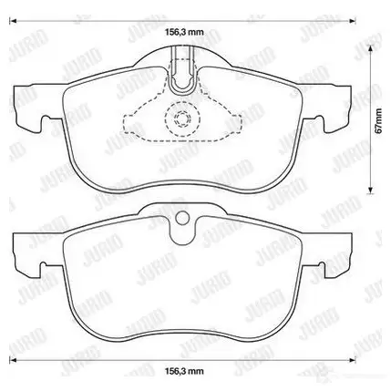 Тормозные колодки, комплект JURID 3306437226264 ZT ODP 571980jc 571053 - Изображение 1