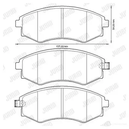 Тормозные колодки, комплект JURID 571505 MF2BK 572614j 572 614 изображение 0