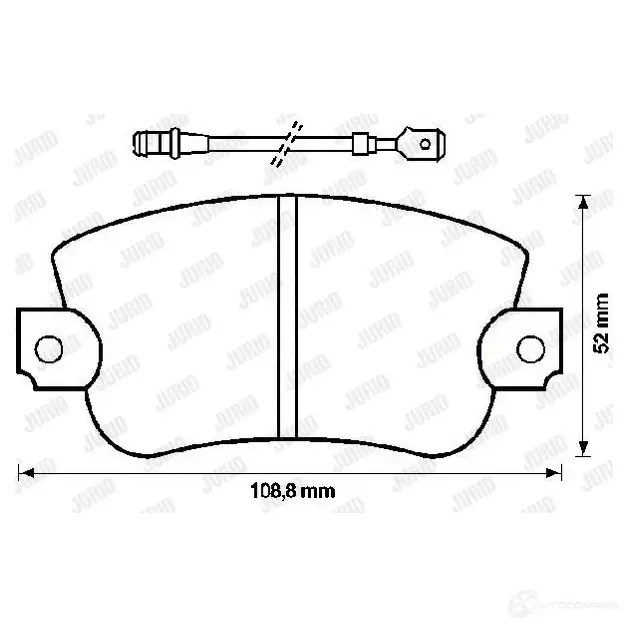 Тормозные колодки, комплект JURID 571223 570385 571223j 2 0292