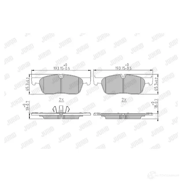Тормозные колодки, комплект JURID 573909j 1438031271 LH OOGT