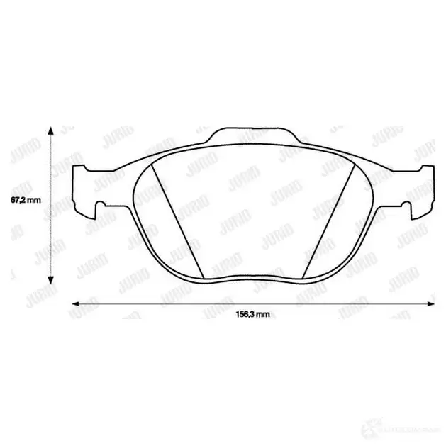 Тормозные колодки, комплект JURID 571669 573085jc LUV6U VW 3306437231022
