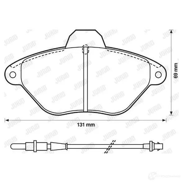Тормозные колодки, комплект JURID 2163 2 571756j 571756 570826 - Изображение 1