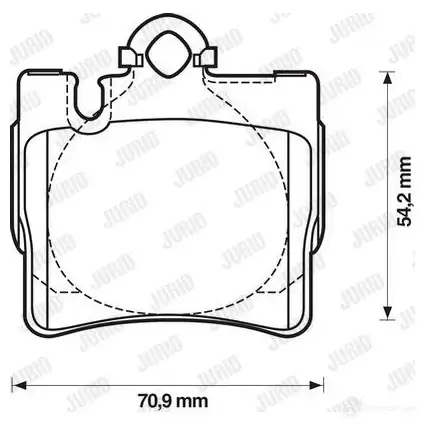 Тормозные колодки, комплект JURID 571962j 571962 571024 2307 8 - Изображение 1