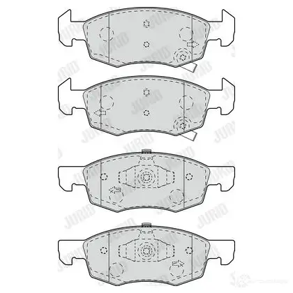 Тормозные колодки, комплект JURID 573 672J 573672j 1193610430 AXLER - Изображение 1
