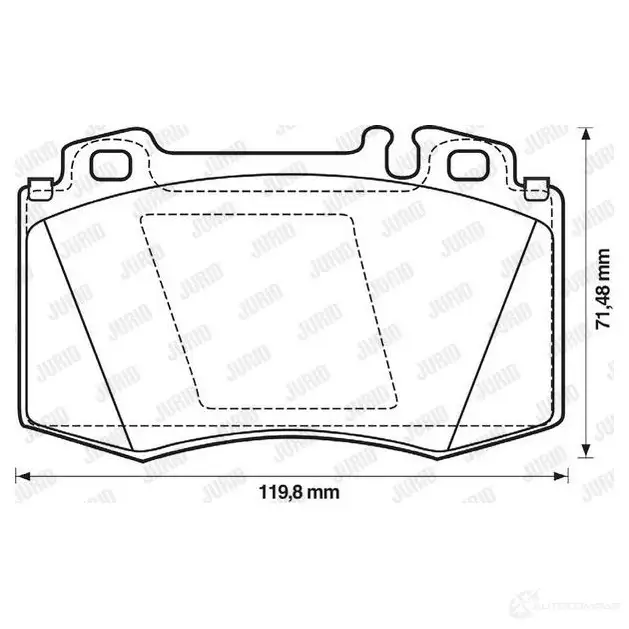 Тормозные колодки, комплект JURID 571961j 571021 23271 2 3045 - Изображение 1